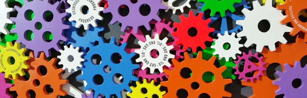 Bilden visar kugghjul. Polyuretan och polyuretan och elastomer är i kombination ett mångsidigt material inom tillverkning.